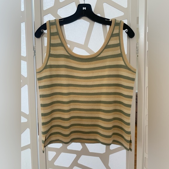 St. John Collection by Marie Gray. Sage Green pants, golden-button jacket, shell - Picture 2 of 3